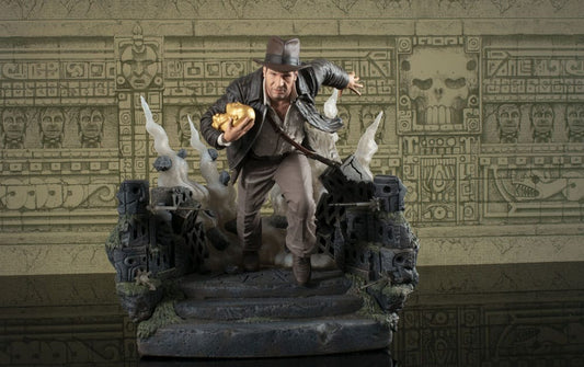 Indiana Jones: Jäger des verlorenen Schatzes Deluxe Gallery PVC Statue Escape with Idol 25 cm Image 2