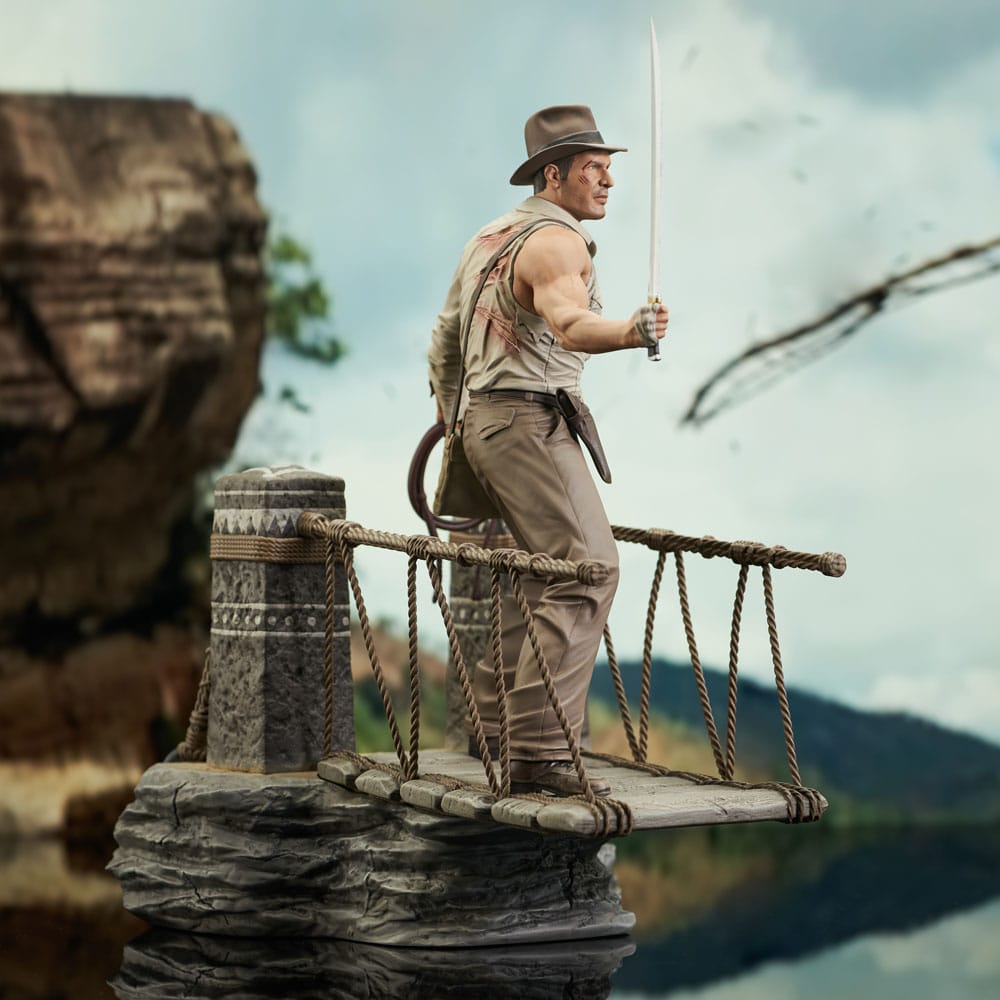 Indiana Jones und der Tempel des Todes Deluxe Gallery PVC Statue Rope Bridge 28 cm Image 3