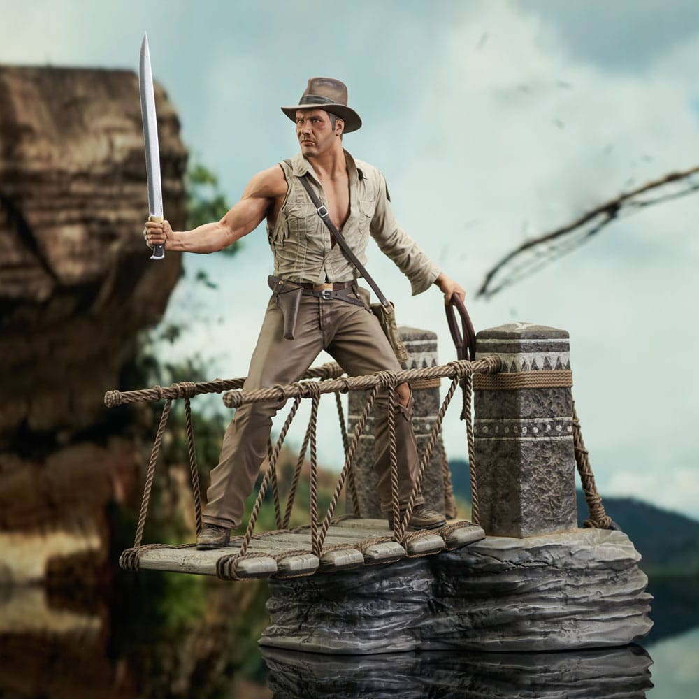 Indiana Jones und der Tempel des Todes Deluxe Gallery PVC Statue Rope Bridge 28 cm Image 4