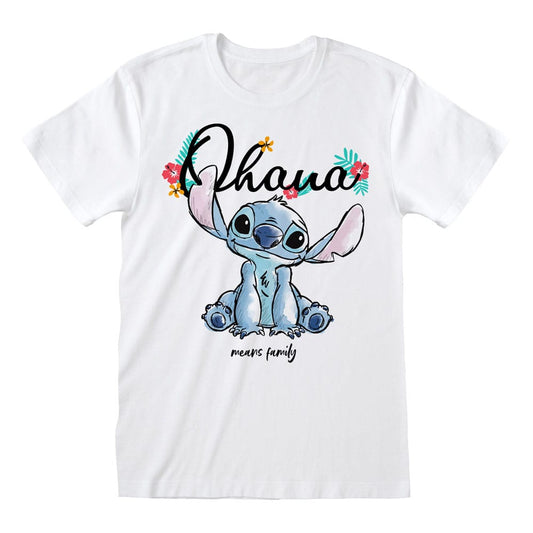 Lilo & Stitch T-Shirt Ohana Means Family White Größe M Image
