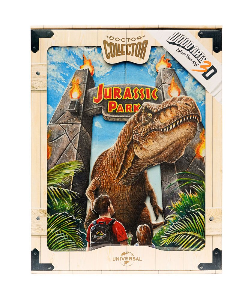 Jurassic Park WoodArts 3D Holzdruck Rex Attack 30 x 40 cm Image 3