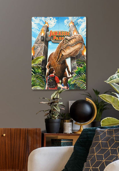 Jurassic Park WoodArts 3D Holzdruck Rex Attack 30 x 40 cm Image 7