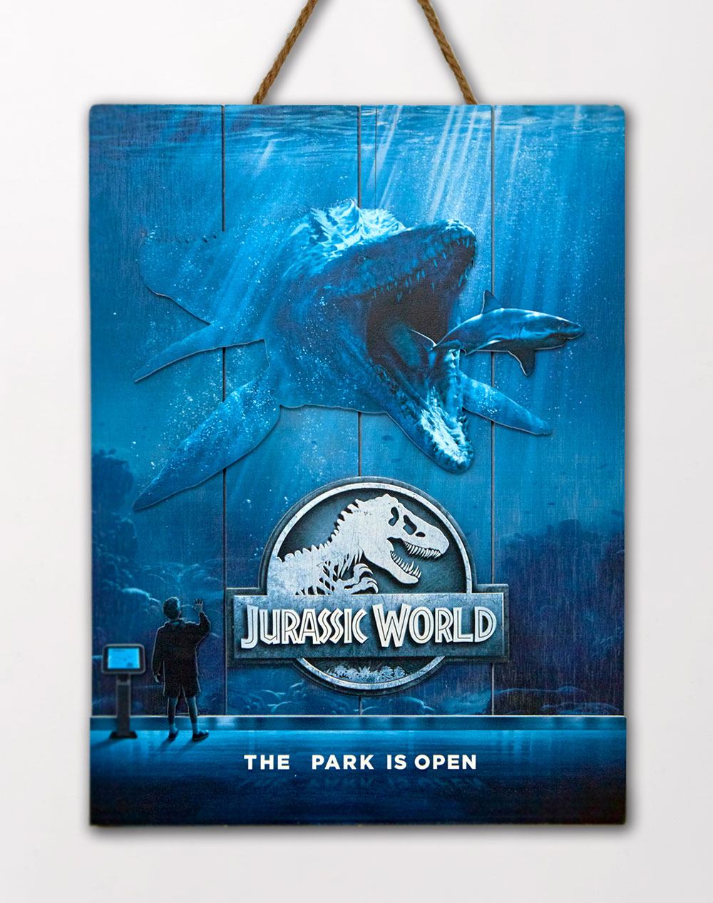 Jurassic World WoodArts 3D Holzdruck Mossasaurus 30 x 40 cm Image 1