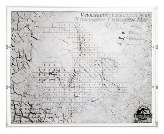 Jurassic Park III Ausgrabungskarte Velociraptor 27 cm Image 1