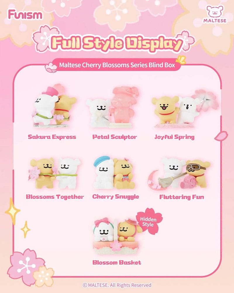 Maltese Cherry Blossoms Series Minifiguren 10 cm Display (6) Image 1