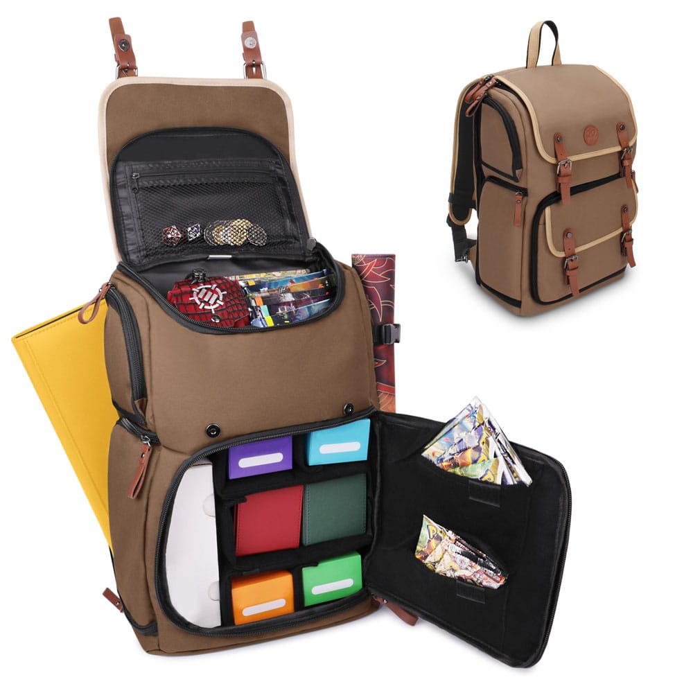 Enhance TCG Series Trading Card Backpack Designer Edition Tan Full-size Image 4