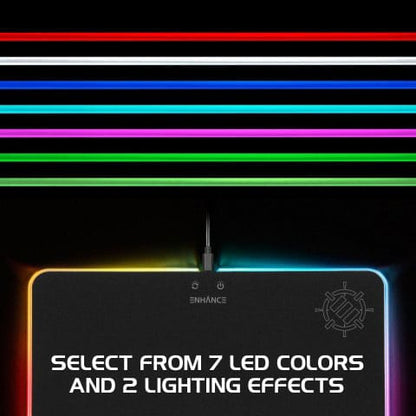 Enhance LED Mouse Pad Black Image 2
