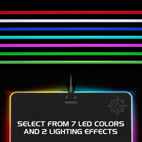 Enhance LED Mouse Pad Black Image 2