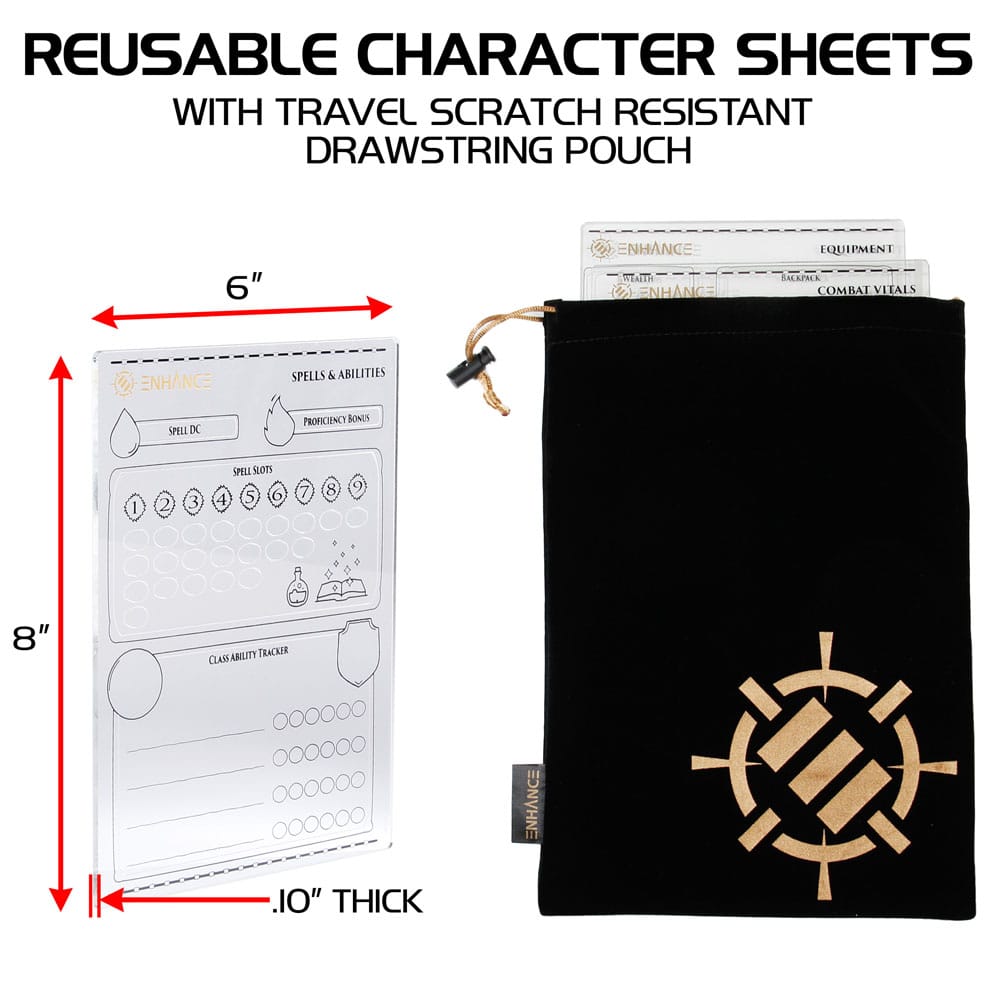Enhance RPG Series Acryl Charakterbögen Set *Englische Version* Image 5