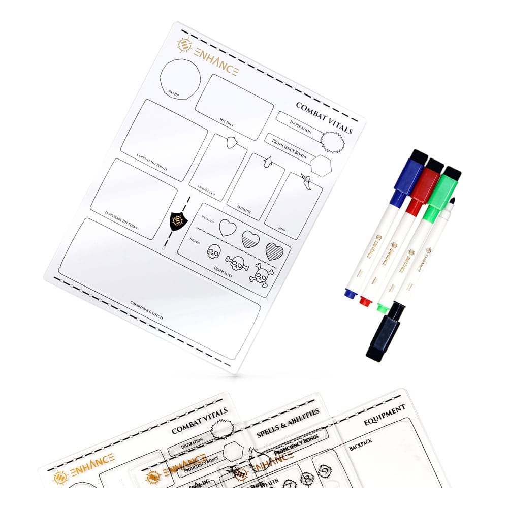 Enhance RPG Series Acryl Charakterbögen Set *Englische Version* Image 1