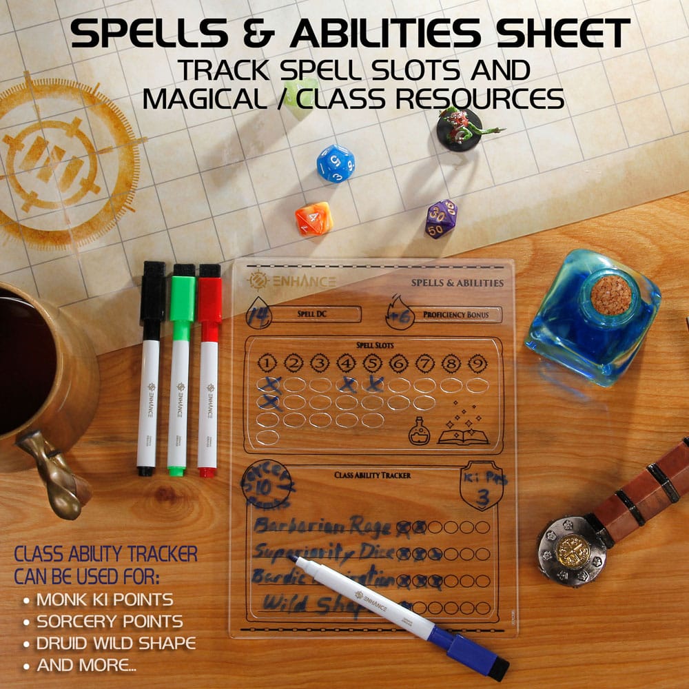 Enhance RPG Series Acryl Charakterbögen Set *Englische Version* Image 10