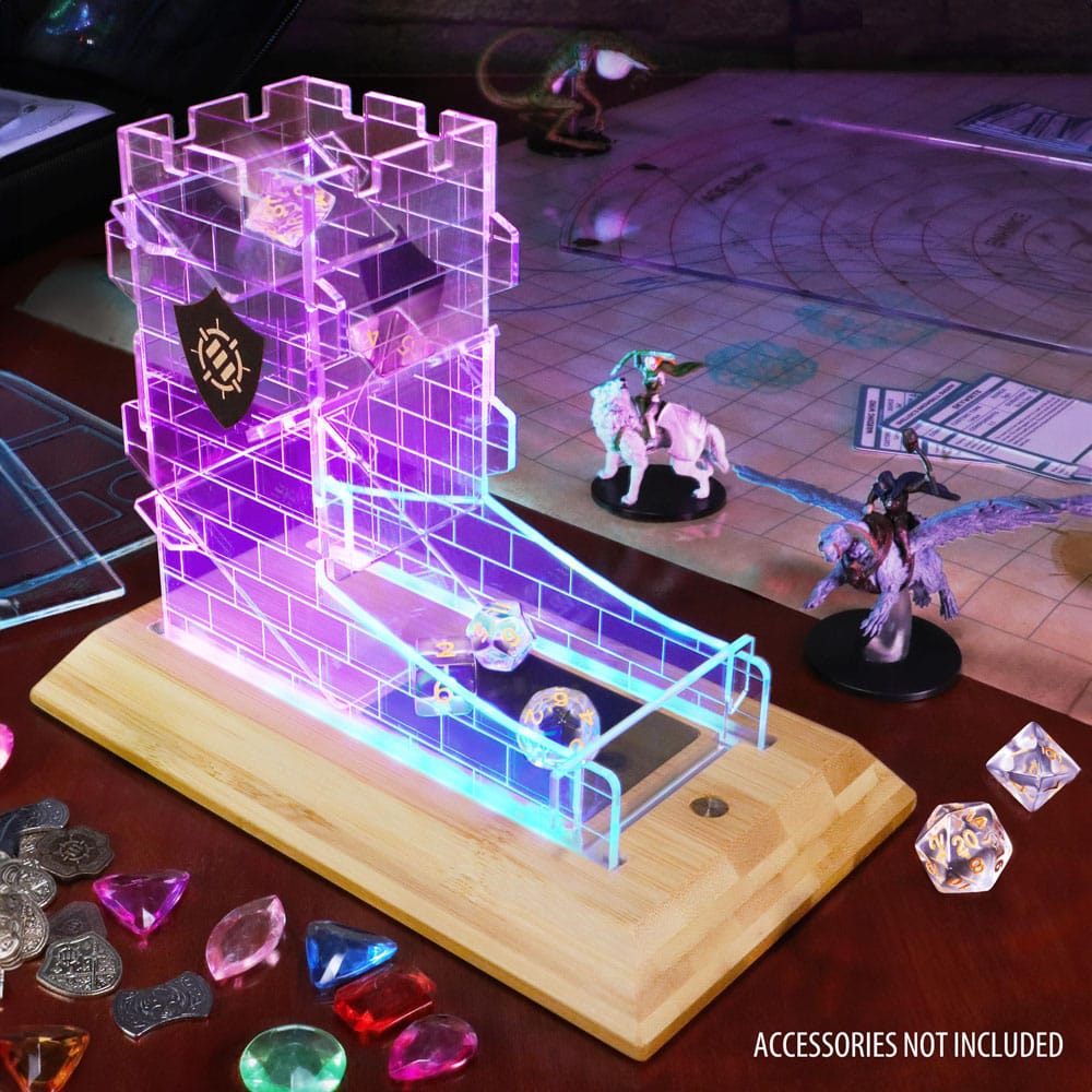 Enhance Tabletop Series LED Würfelturm mit Würfel Set Clear Image 2