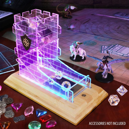Enhance Tabletop Series LED Würfelturm mit Würfel Set Clear Image 2