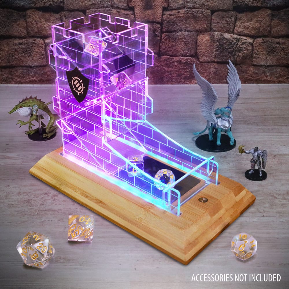 Enhance Tabletop Series LED Würfelturm mit Würfel Set Clear Image 3
