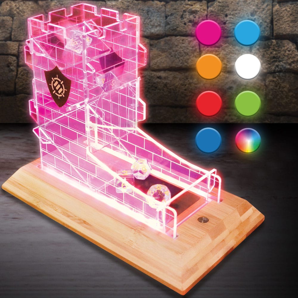 Enhance Tabletop Series LED Würfelturm mit Würfel Set Clear Image 5