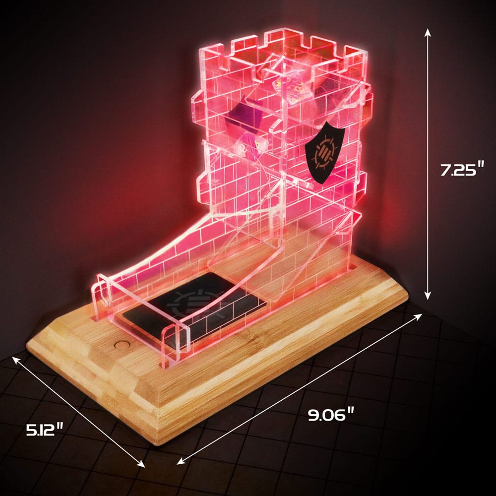 Enhance Tabletop Series LED Würfelturm mit Würfel Set Clear Image 7