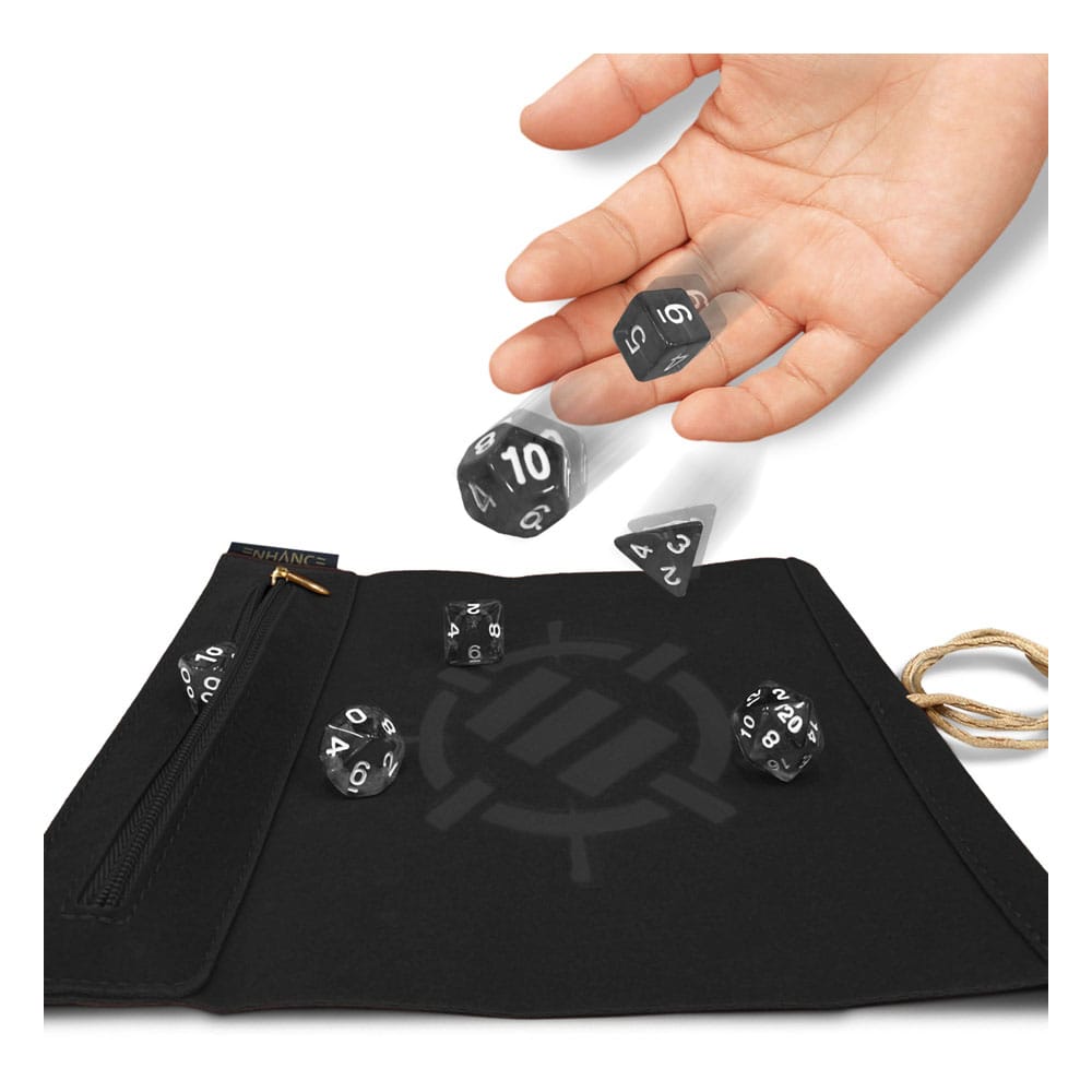 Enhance Tabletop Roll on a Scroll Würfeltasche mit Würfel Black Image 3