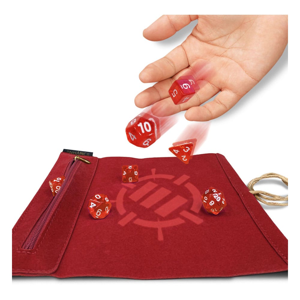 Enhance Tabletop Roll on a Scroll Würfeltasche mit Würfel Rot Image 3