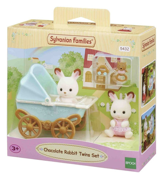 Sylvanian Families: Schokoladenhasen Zwillinge mit Kinderwagen Set Image 1