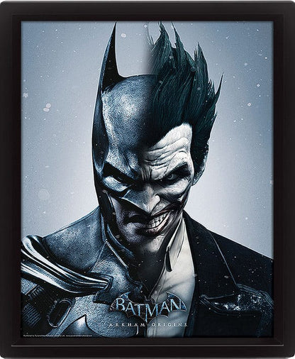 Batman Arkham Origins 3D-Effekt Poster Set im Rahmen Batman vs. Joker 26 x 20 cm (3) Image 3