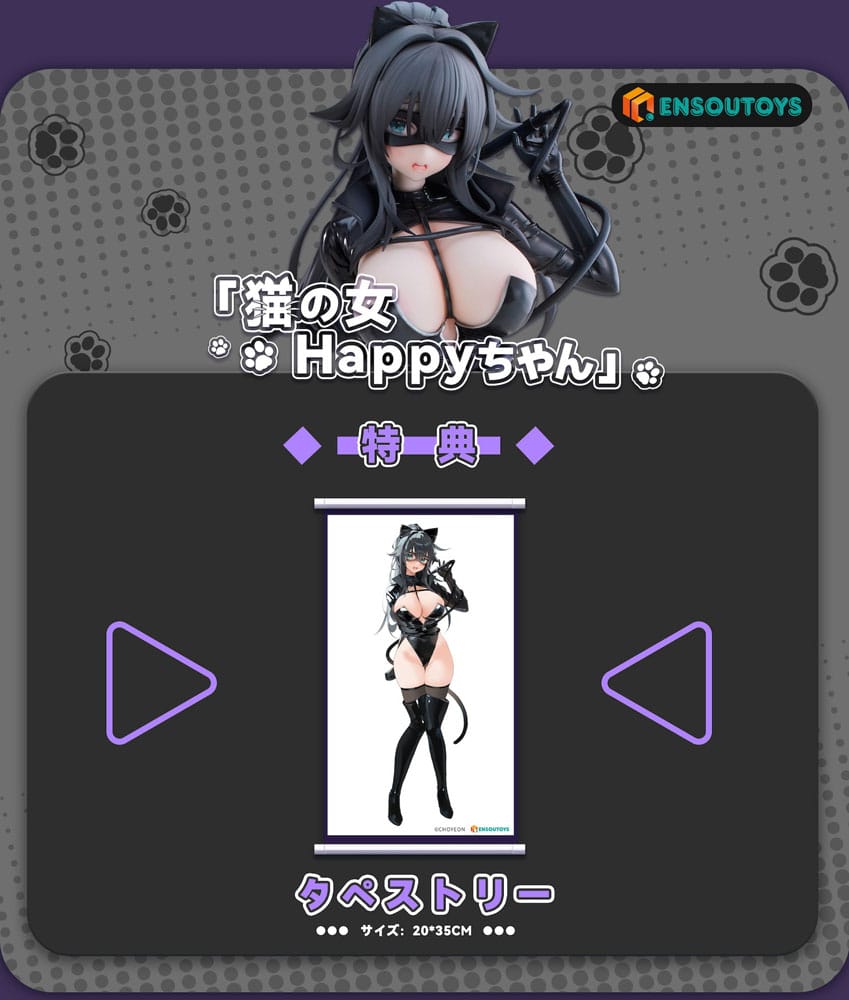 Original Character Statue 1/6 Cat Woman Happy-chan 27 cm Image 24