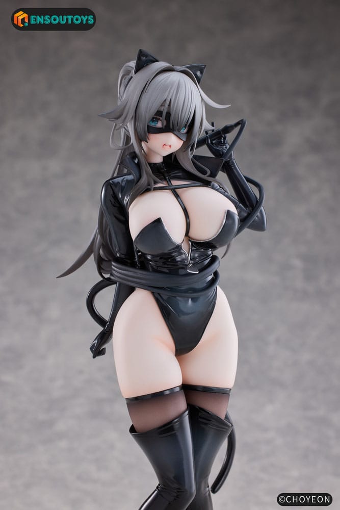 Original Character Statue 1/6 Cat Woman Happy-chan Different Color Edition 27 cm Image 2