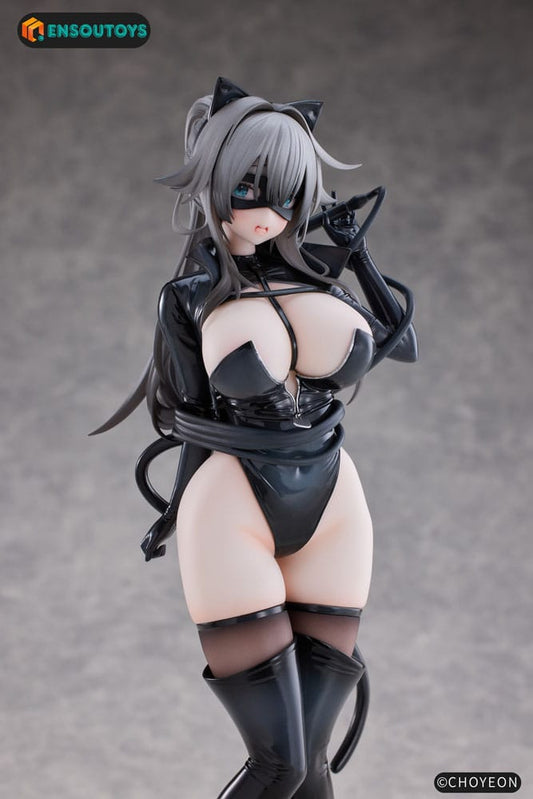Original Character Statue 1/6 Cat Woman Happy-chan Different Color Edition 27 cm Image 2