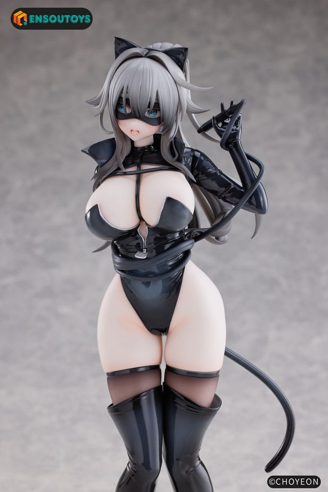 Original Character Statue 1/6 Cat Woman Happy-chan Different Color Edition 27 cm Image 3