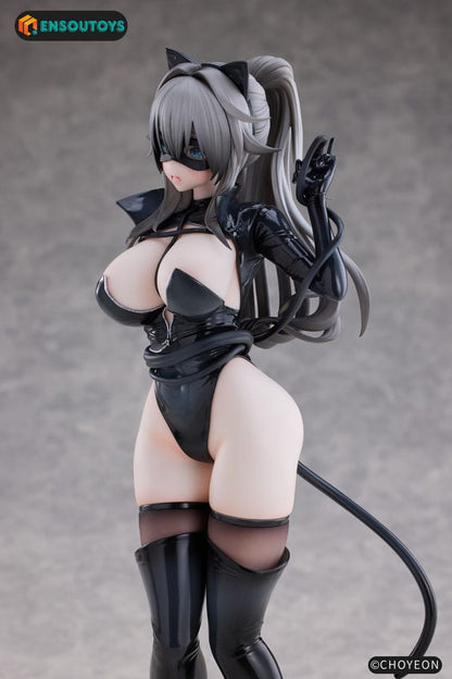 Original Character Statue 1/6 Cat Woman Happy-chan Different Color Edition 27 cm Image 4
