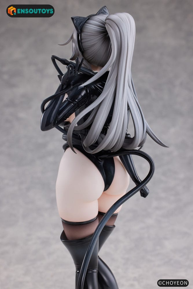 Original Character Statue 1/6 Cat Woman Happy-chan Different Color Edition 27 cm Image 9