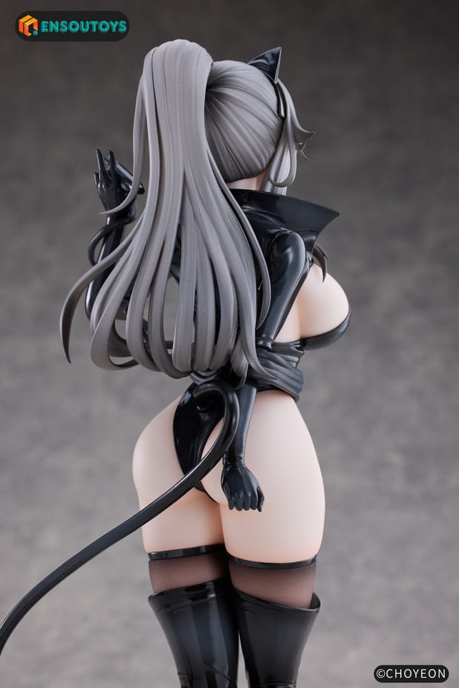 Original Character Statue 1/6 Cat Woman Happy-chan Different Color Edition 27 cm Image 11