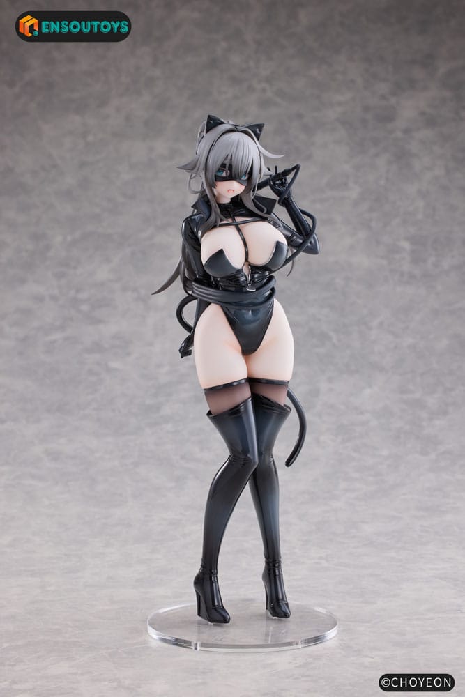 Original Character Statue 1/6 Cat Woman Happy-chan Different Color Edition 27 cm Image 12