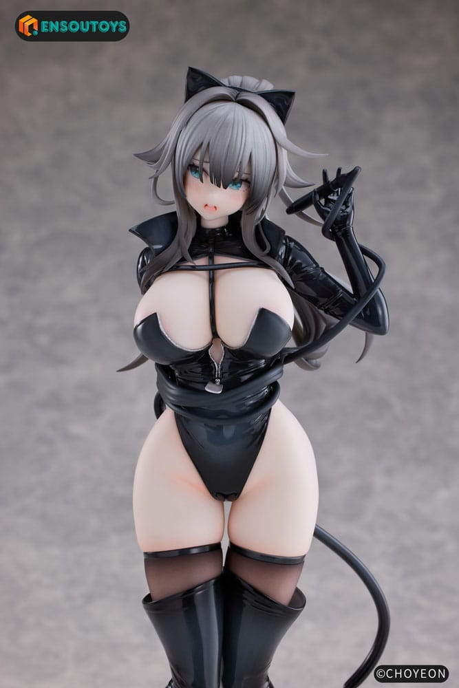Original Character Statue 1/6 Cat Woman Happy-chan Different Color Edition 27 cm Image 15