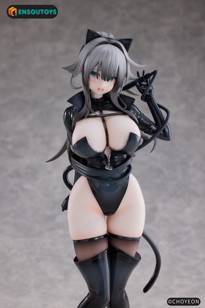 Original Character Statue 1/6 Cat Woman Happy-chan Different Color Edition 27 cm Image 16