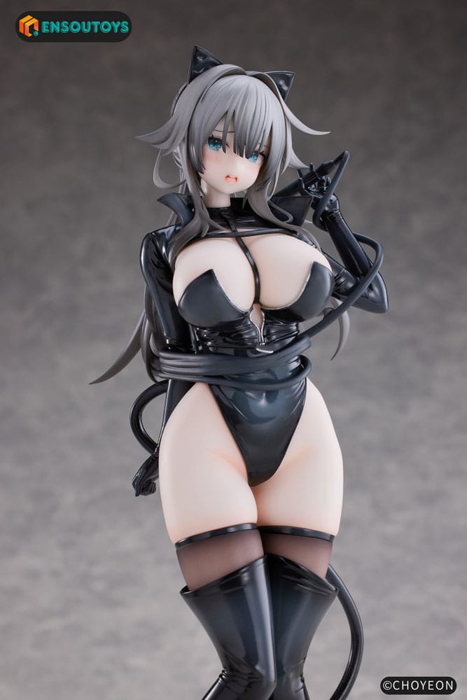 Original Character Statue 1/6 Cat Woman Happy-chan Different Color Edition 27 cm Image 17