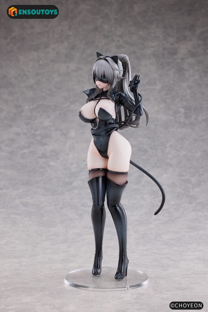 Original Character Statue 1/6 Cat Woman Happy-chan Different Color Edition 27 cm Image 22