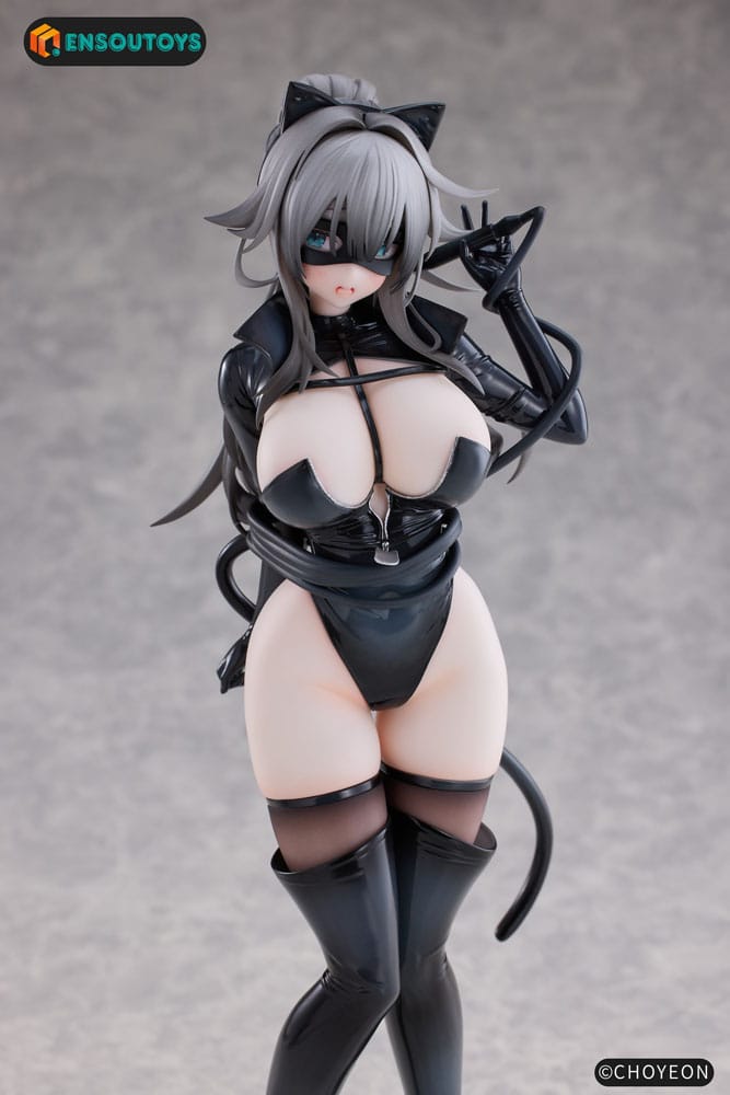 Original Character Statue 1/6 Cat Woman Happy-chan Different Color Edition 27 cm Image 24