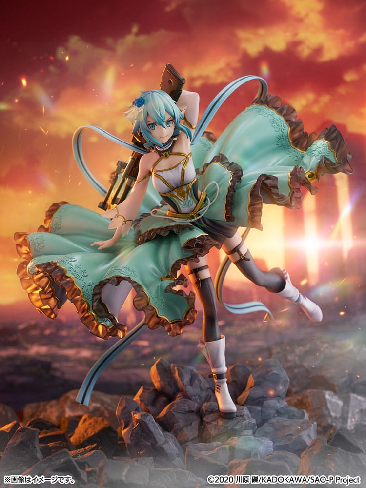 Sword Art Online SHIBUYA SCRAMBLE FIGURE PVC Statue 1/7 Sinon Crystal Dress Ver. 29 cm Image 9