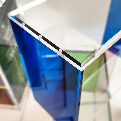 Evoretro Magnetische Acryl Display Case für ETB mit farbigen Seiten - Blau Image 2