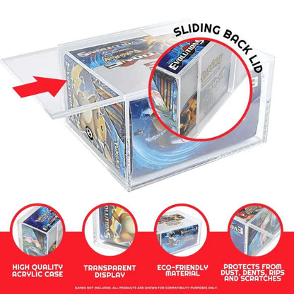 Evoretro Acryl Display Case für Booster Boxen / Elite Trainer Boxes Ver. 1 with Sliding Lid Image 3
