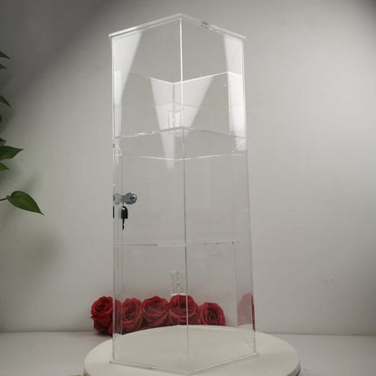Evoretro 3-stufiger abschließbarer sechseckiger Acryl-Displayturm Image 4