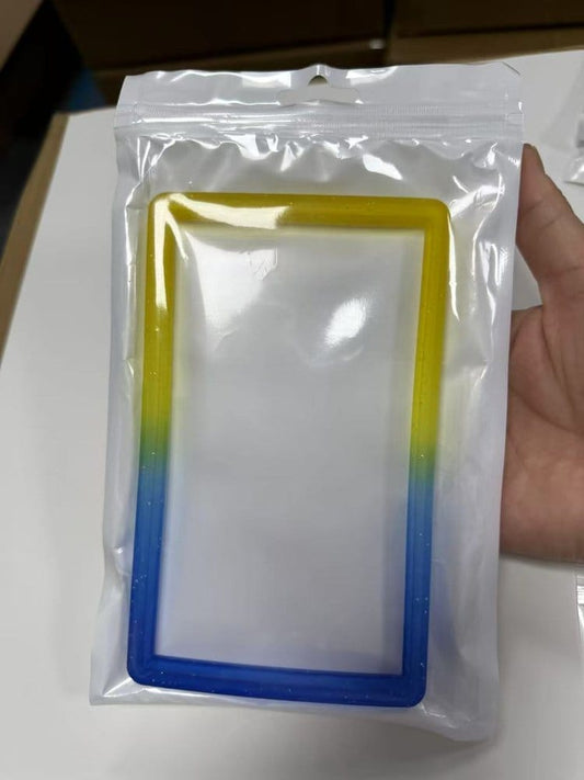 Evoretro Bumper für PSA gegradete Karten-Slab Gradient Yellow-Blue Glitter Image 1