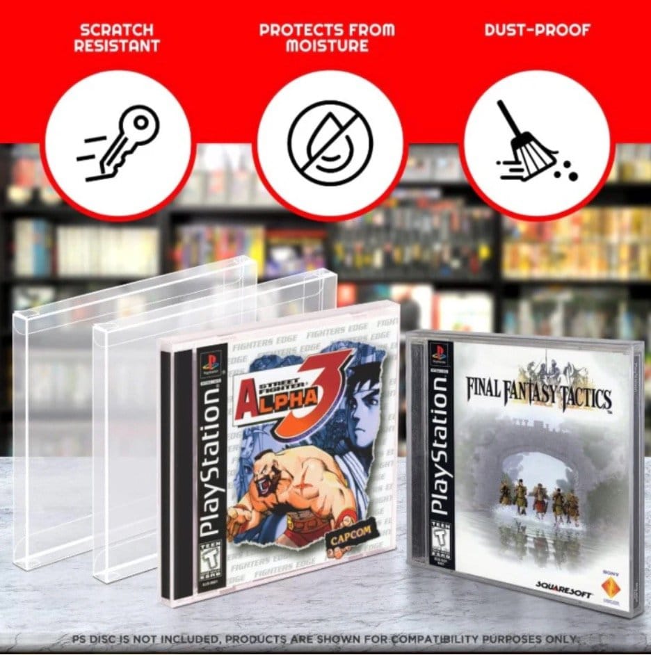 PET Gehäuse 25er-Pack für Nintendo PS1/Single CD/Dreamcast (Jewel Case) Games Image 4
