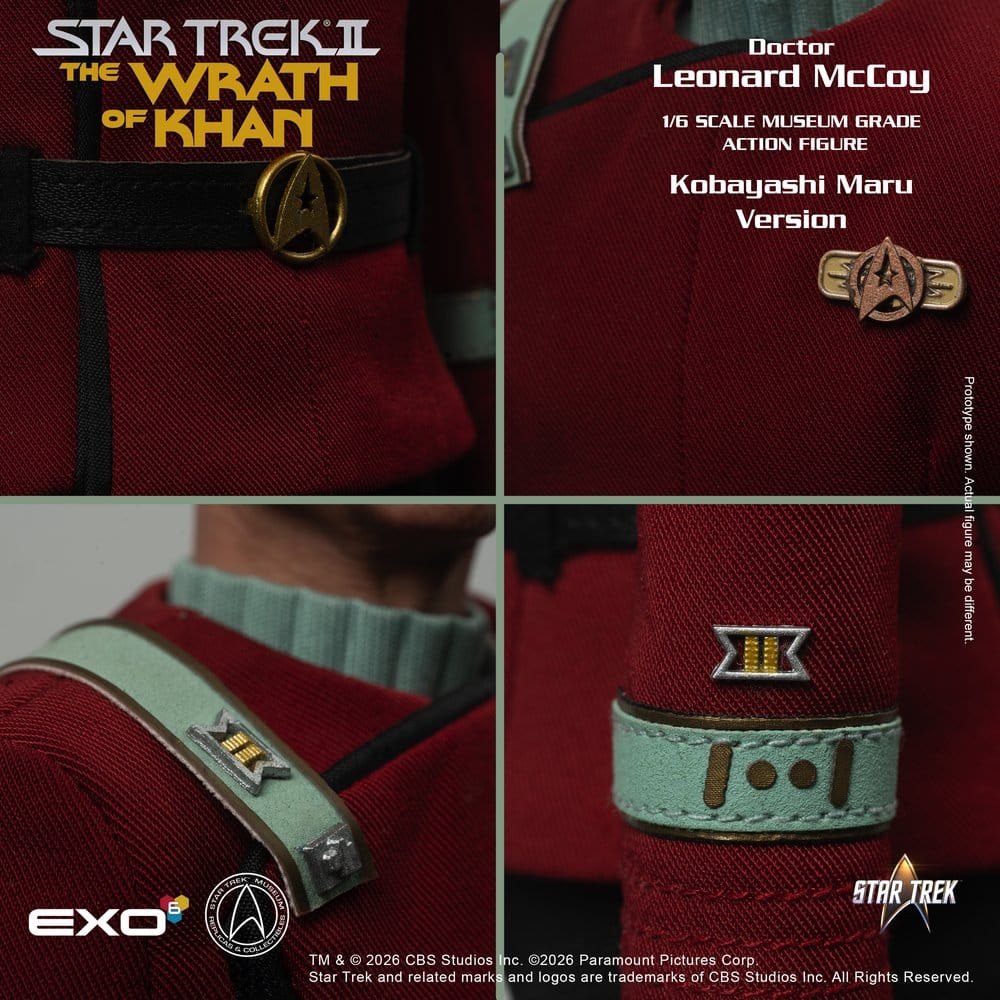 Star Trek II: Der Zorn des Khan Actionfigur 1/6 Dr. Leonard McCoy Kobayashi Maru Version 30 cm Image 4