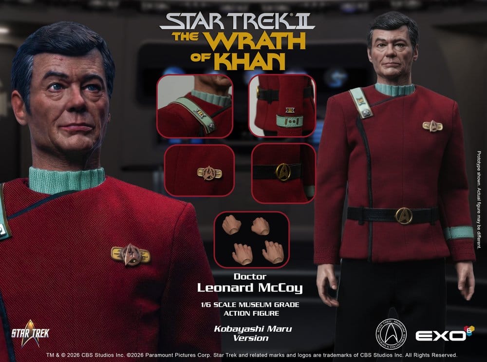 Star Trek II: Der Zorn des Khan Actionfigur 1/6 Dr. Leonard McCoy Kobayashi Maru Version 30 cm Image 7