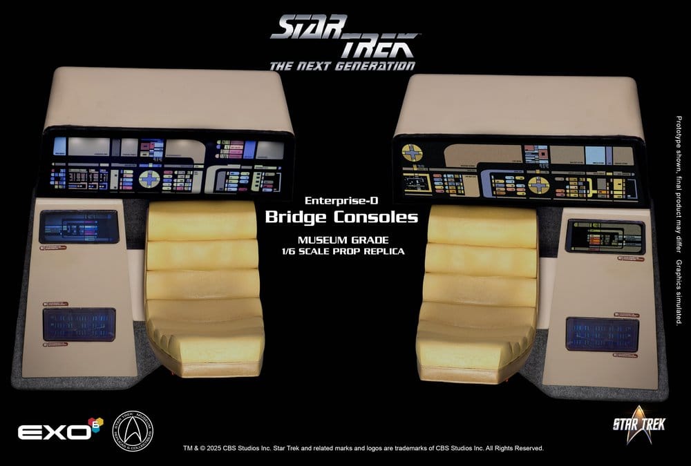 Star Trek: The Next Generation Replik 1/6 Enterprise-D Bridge Consoles Set Image 2
