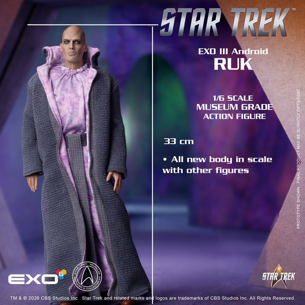 Star Trek: Raumschiff Enterprise Actionfigur 1/6 Ruk EXO III Android 33 cm Image 11