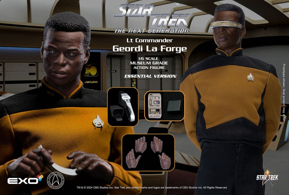 Star Trek: The Next Generation Actionfigur 1/6 Lt. Commander Geordi La Forge (Essentials Version) 28 cm Image 9