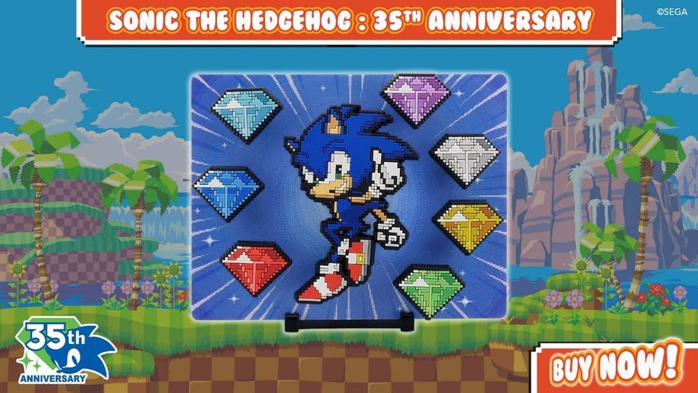 Sonic The Hedgehog FiGGYZ Magnet-Sammelfigur Modern Sonic 35th Anniversary 9 cm Image 2