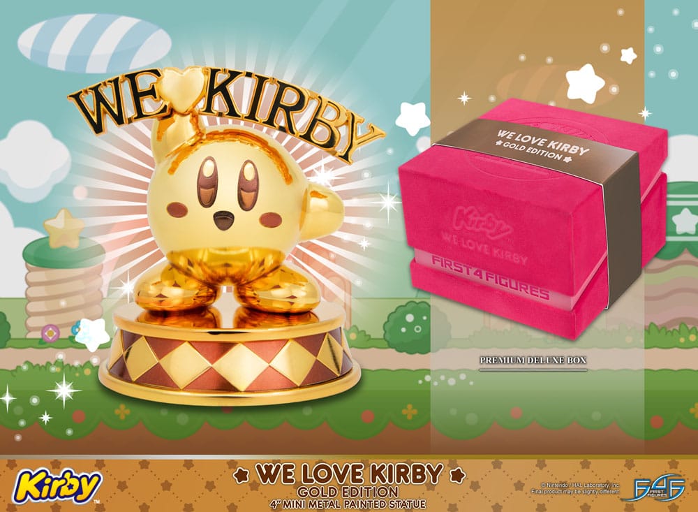 Kirby DieCast Statue We Love Kirby Gold Edition 10 cm Image 5